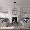 Ekena Millwork Damon Ceiling Medallion (Fits Canopies up to 3 3/8"), Hand-Painted Midnight Dream, 20"OD x 1 1/2"P CM20DAMDF - alternate 4